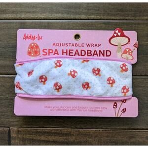 Addy-Lu Adjustable Wrap Spa Headband Mushroom Make Skincare Beauty Routines Easy